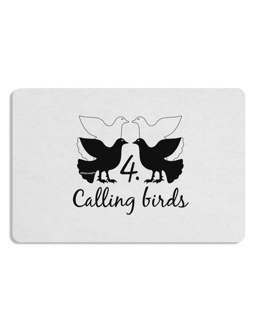 Four Calling Birds Text Placemat Set of 4 Placemats-Placemat-TooLoud-White-Davson Sales