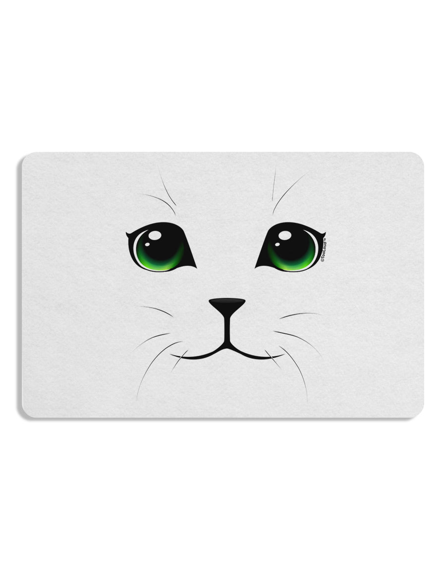 Green-Eyed Cute Cat Face Placemat Set of 4 Placemats-Placemat-TooLoud-White-Davson Sales