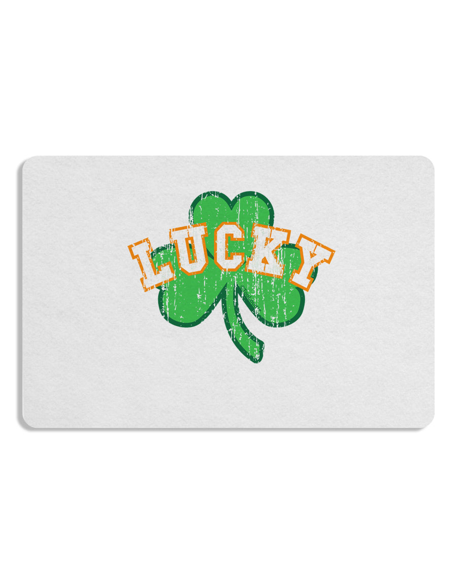 Lucky Shamrock Design Distressed Placemat by TooLoud Set of 4 Placemats-Placemat-TooLoud-White-Davson Sales