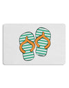 Striped Flip Flops - Teal and Orange Placemat Set of 4 Placemats-Placemat-TooLoud-White-Davson Sales