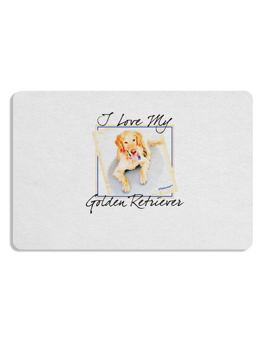 I Love My Golden Retriever Placemat Set of 4 Placemats-Placemat-TooLoud-White-Davson Sales