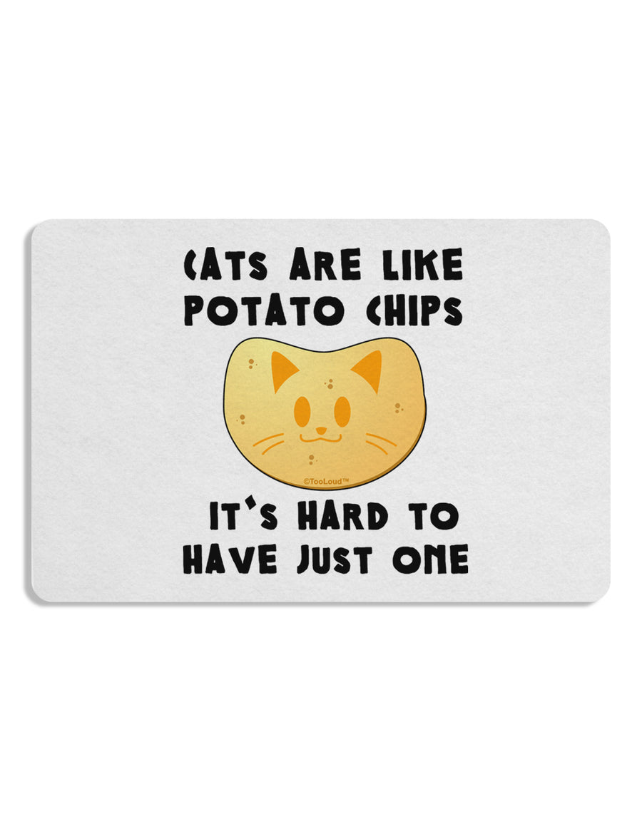 Cats Are Like Potato Chips Placemat by TooLoud Set of 4 Placemats-Placemat-TooLoud-White-Davson Sales