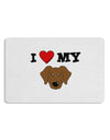 I Heart My - Cute Chocolate Labrador Retriever Dog Placemat by TooLoud Set of 4 Placemats-Placemat-TooLoud-White-Davson Sales