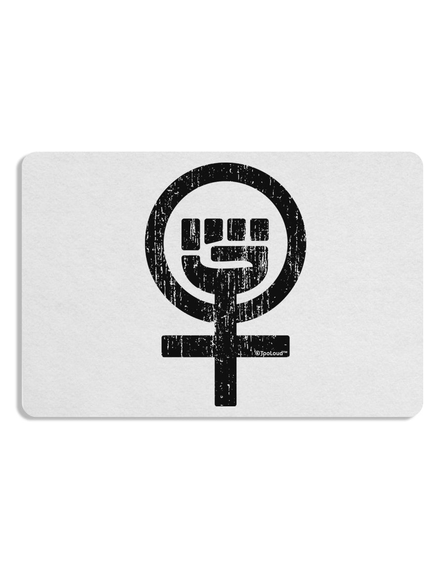 Distressed Feminism Symbol Placemat Set of 4 Placemats-Placemat-TooLoud-White-Davson Sales