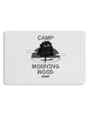 Camp Morning Wood Staff - B&W 12 x 18 Placemat by TooLoud Set of 4 Placemats-Placemat-TooLoud-White-Davson Sales