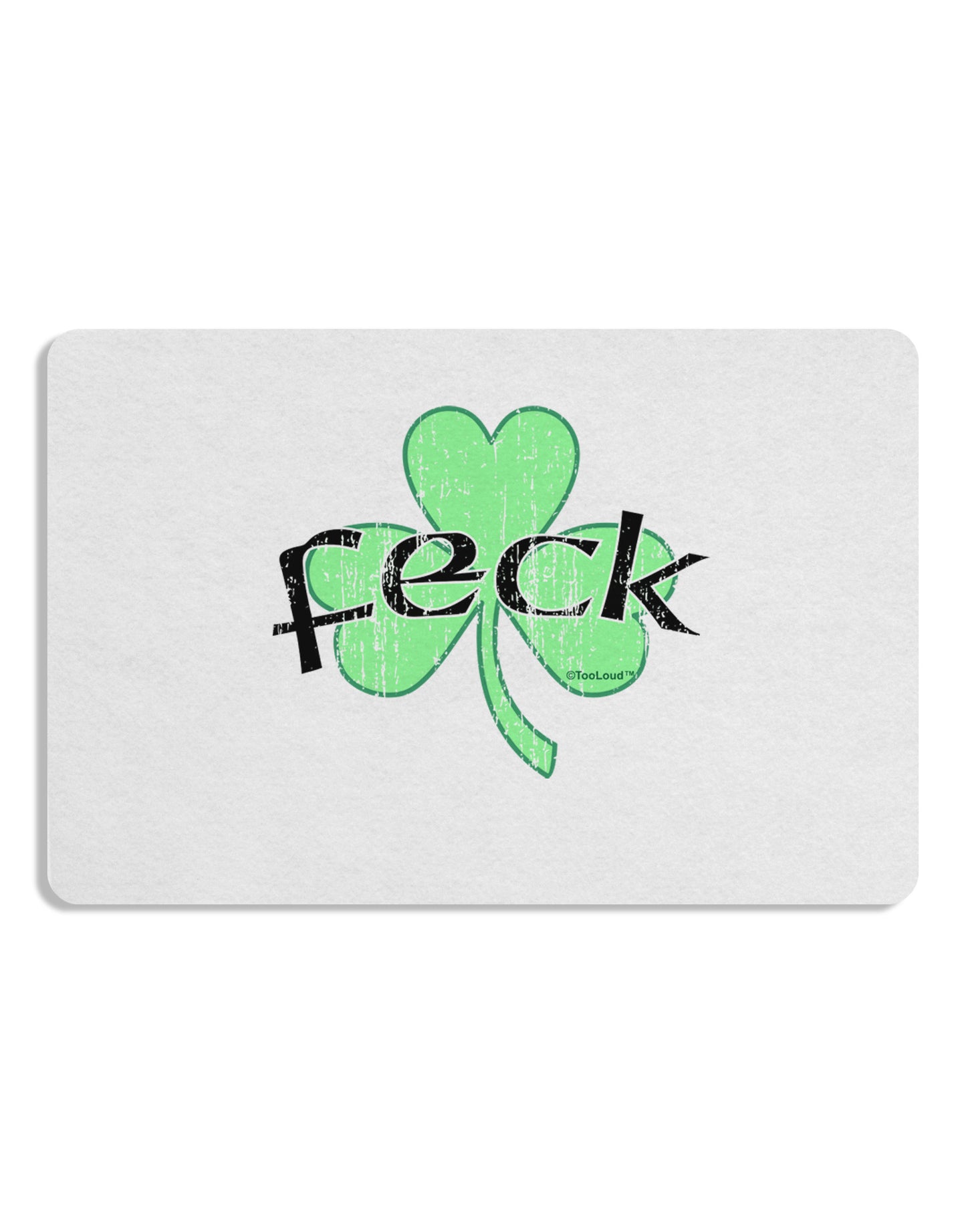 Feck - Clover Distressed Design Placemat by TooLoud Set of 4 Placemats-Placemat-TooLoud-White-Davson Sales