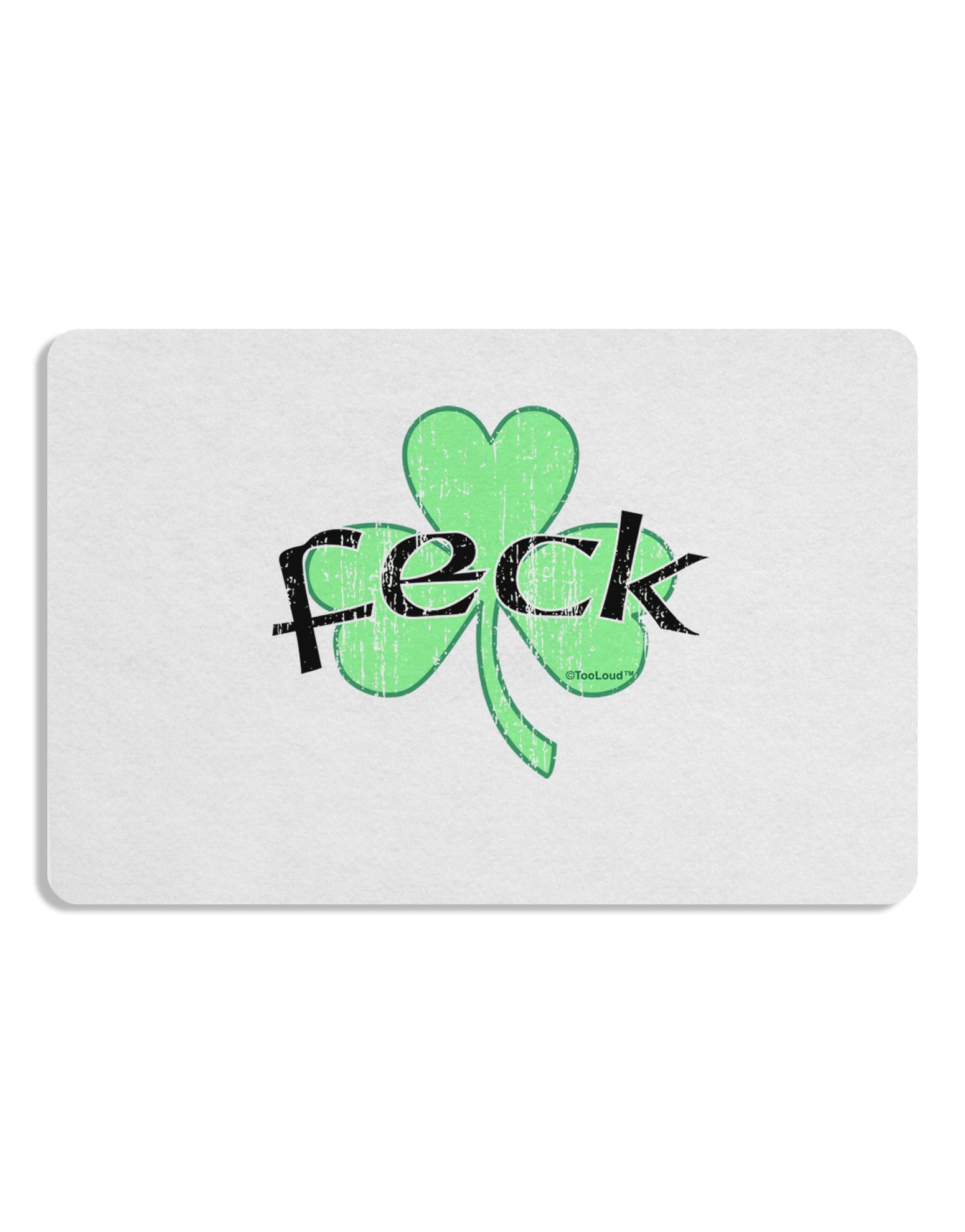 Feck - Clover Distressed Design Placemat by TooLoud Set of 4 Placemats-Placemat-TooLoud-White-Davson Sales