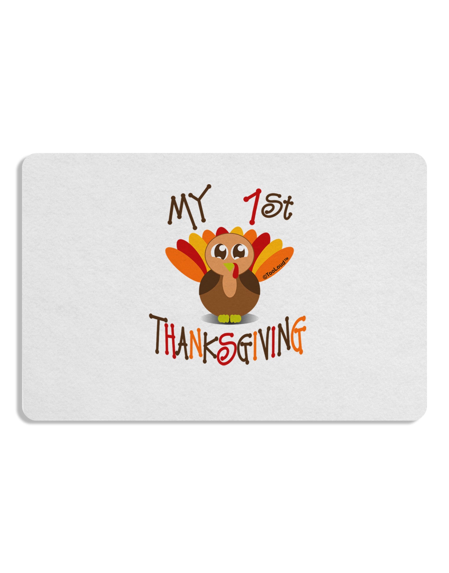 My 1st Thanksgiving Placemat Set of 4 Placemats-Placemat-TooLoud-White-Davson Sales
