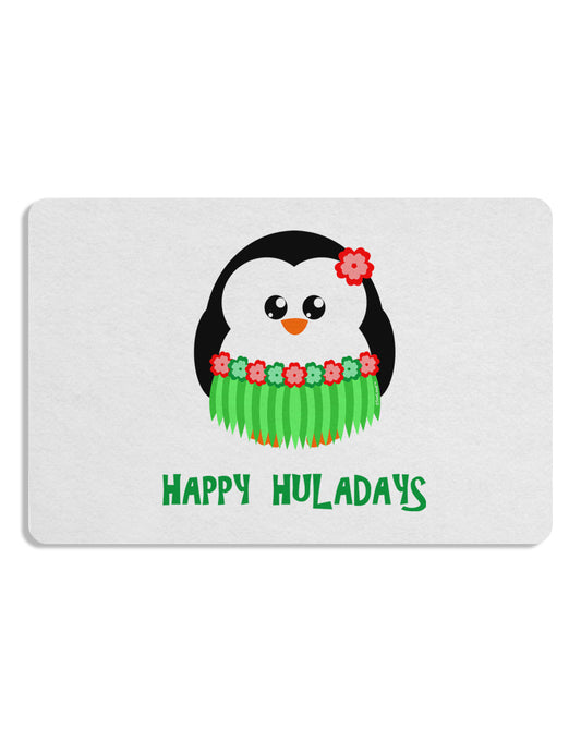 Happy Huladays Christmas Penguin - Red and Green 12 x 18 Placemat Set of 4 Placemats-Placemat-TooLoud-White-Davson Sales
