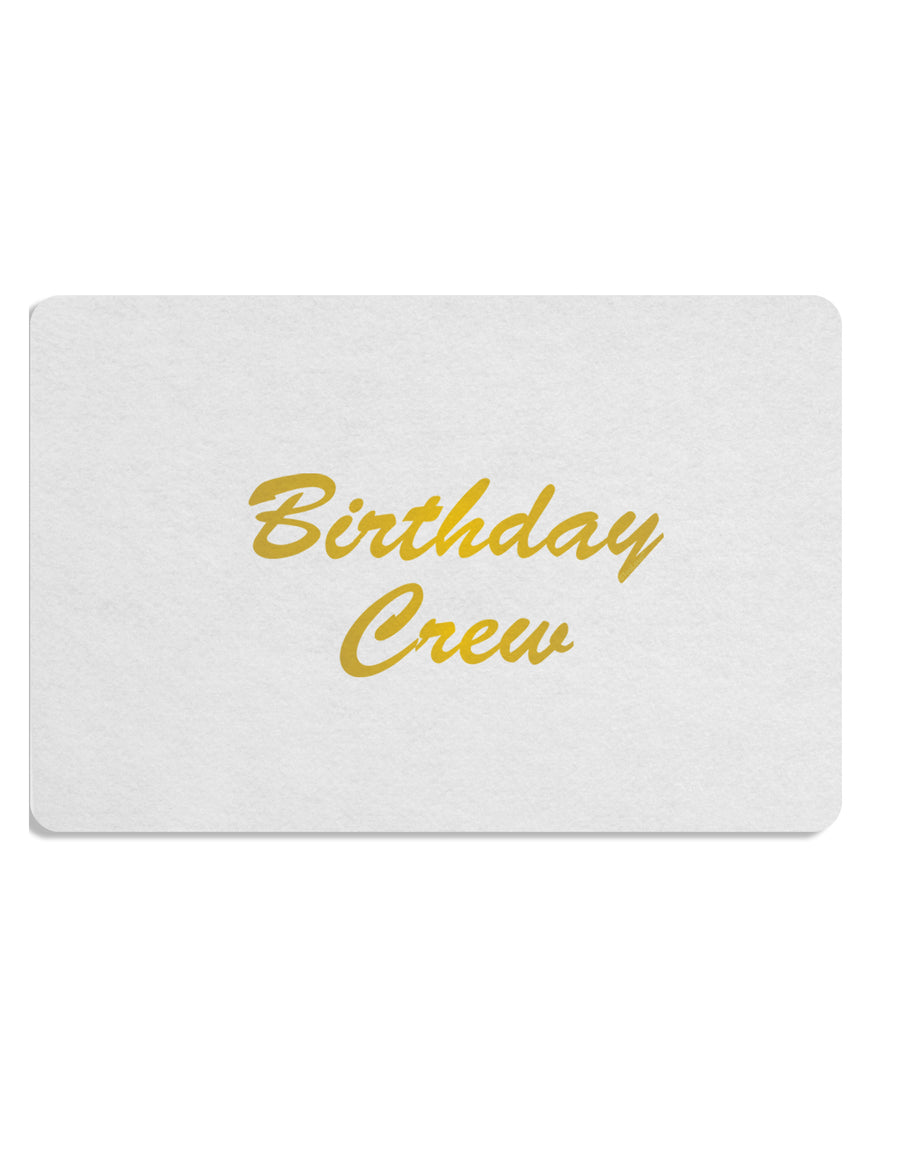 Birthday Crew Text Placemat by TooLoud Set of 4 Placemats-Placemat-TooLoud-White-Davson Sales