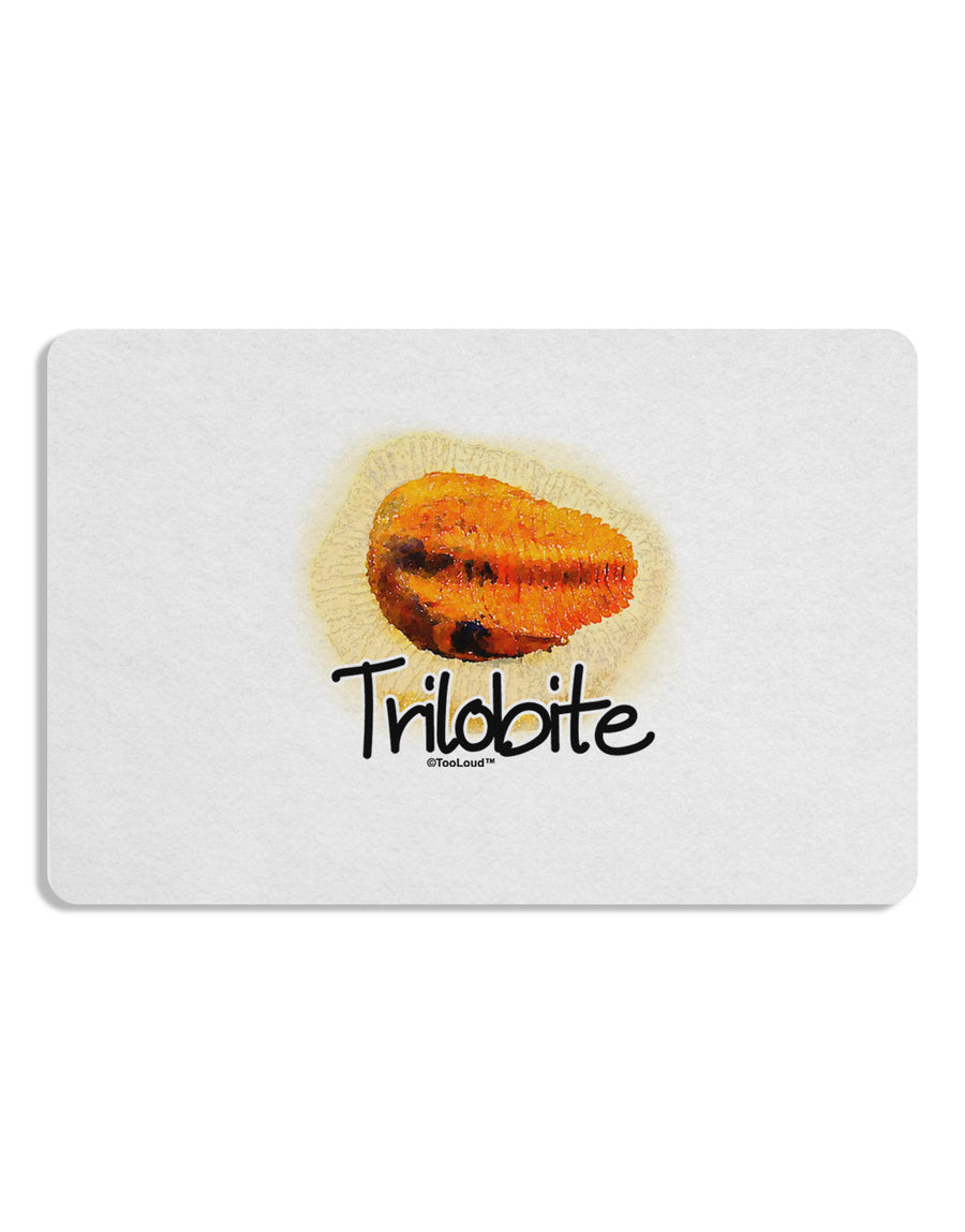 Trilobite Fossil Watercolor Text Placemat Set of 4 Placemats-Placemat-TooLoud-White-Davson Sales