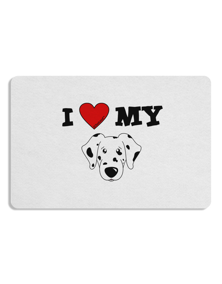 I Heart My - Cute Dalmatian Dog Placemat by TooLoud Set of 4 Placemats-Placemat-TooLoud-White-Davson Sales