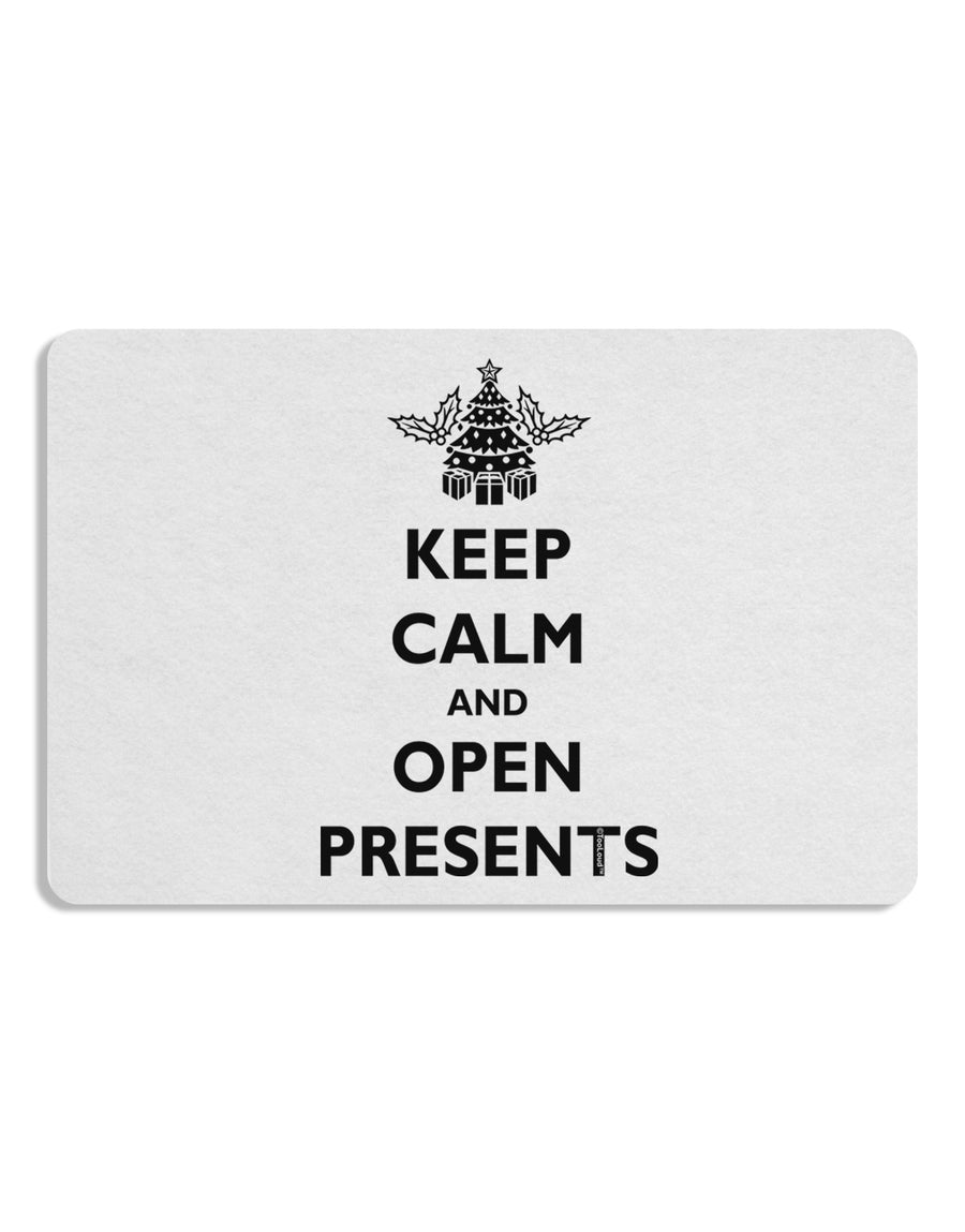 Keep Calm and Open Presents Christmas 12 x 18 Placemat Set of 4 Placemats-Placemat-TooLoud-White-Davson Sales