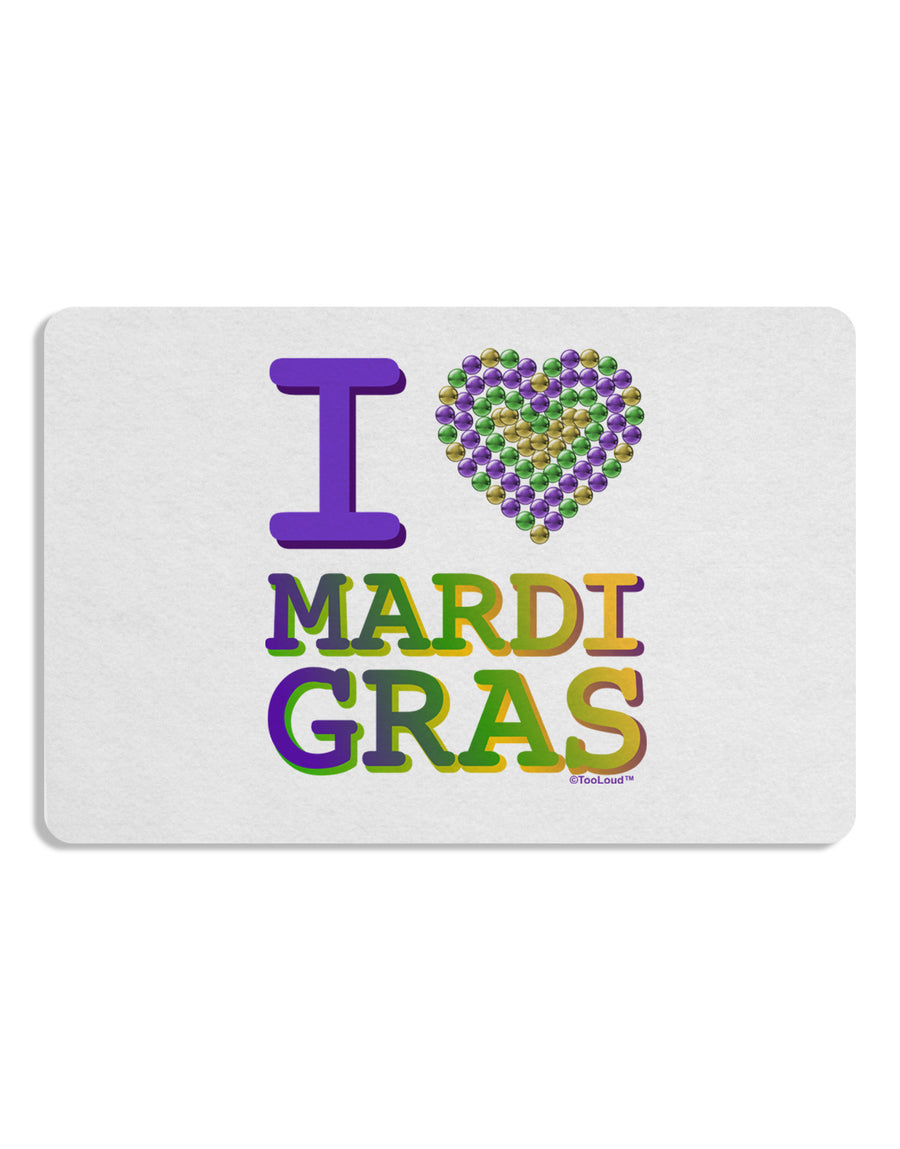 I Love Heart Mardi Gras Placemat Set of 4 Placemats-Placemat-TooLoud-White-Davson Sales