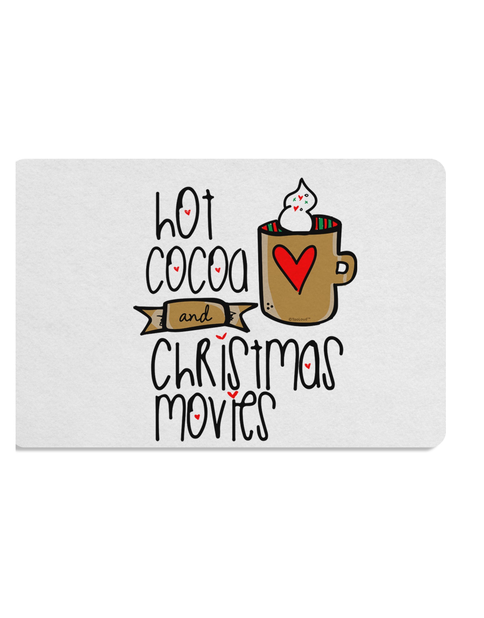 TooLoud Hot Cocoa and Christmas Movies Placemat Set of 4 Placemats Multi-pack-Placemat-TooLoud-Davson Sales