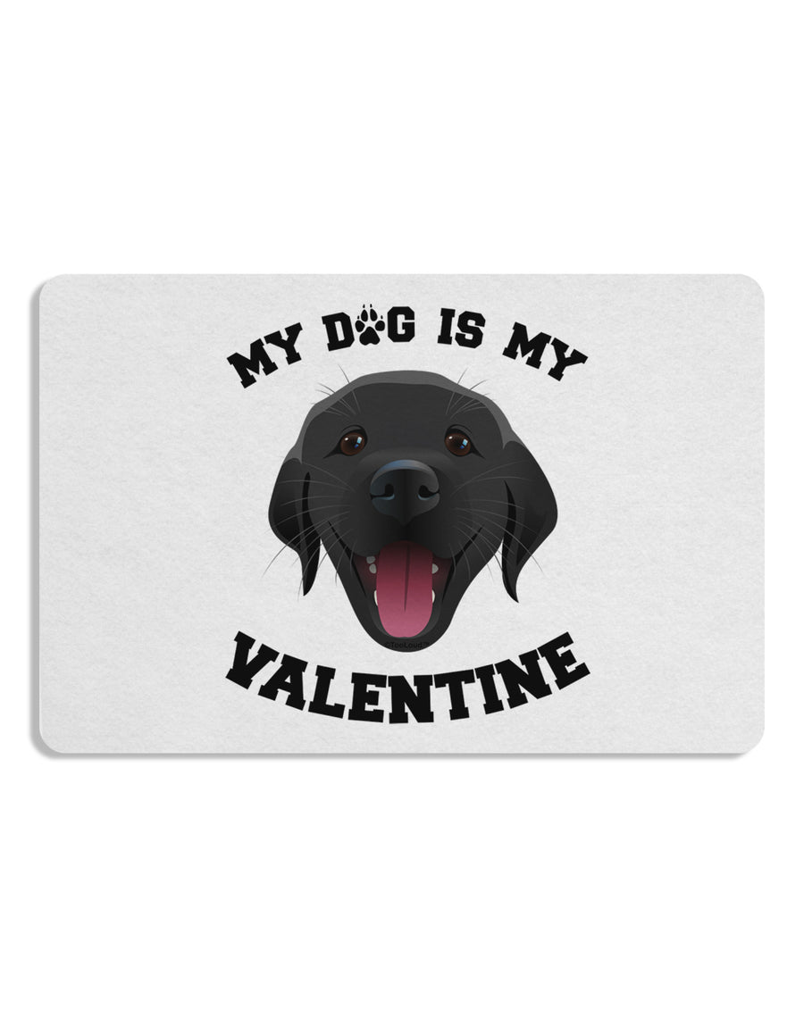 My Dog is my Valentine Black Placemat Set of 4 Placemats-Placemat-TooLoud-White-Davson Sales