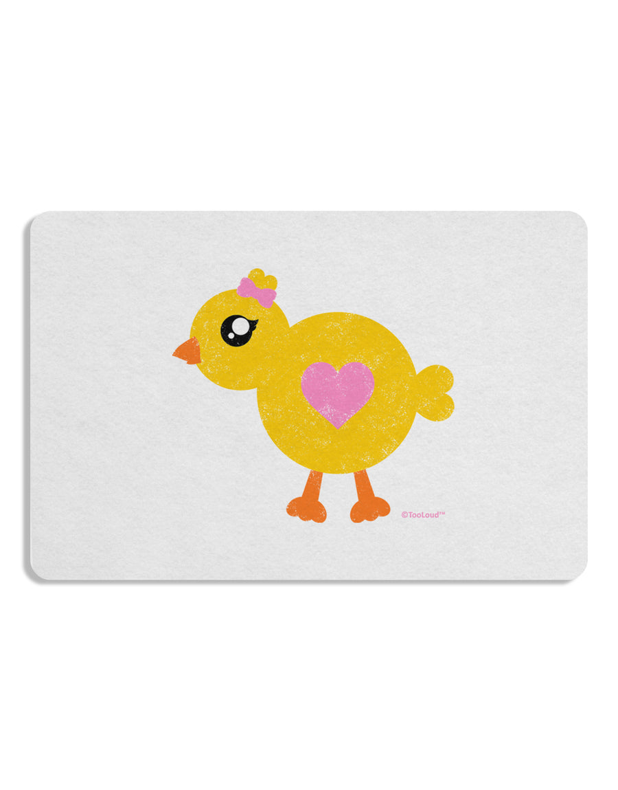 Cute Chick with Bow - Crayon Style Drawing Placemat by TooLoud Set of 4 Placemats-Placemat-TooLoud-White-Davson Sales