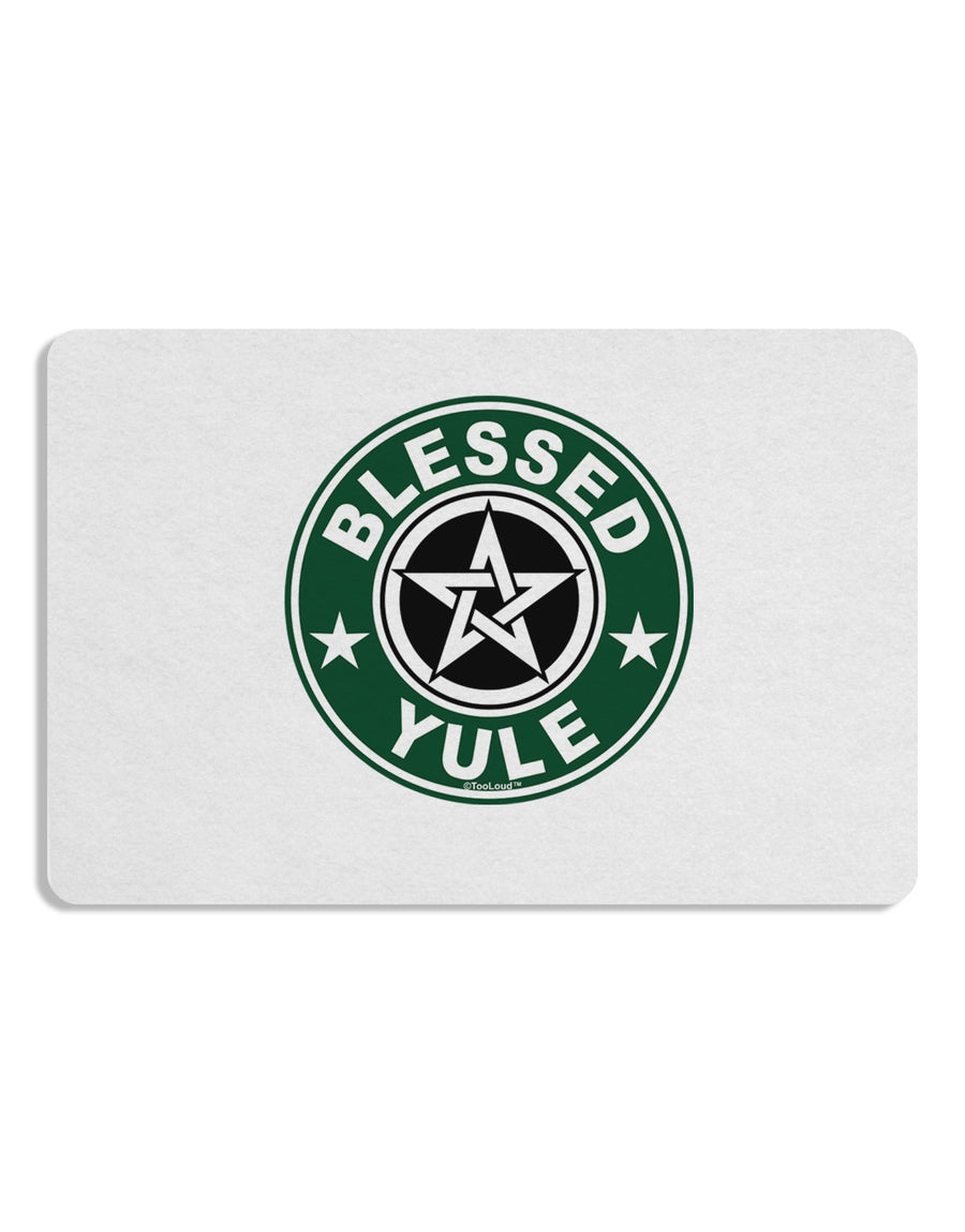 Blessed Yule Emblem Placemat by TooLoud Set of 4 Placemats-Placemat-TooLoud-White-Davson Sales