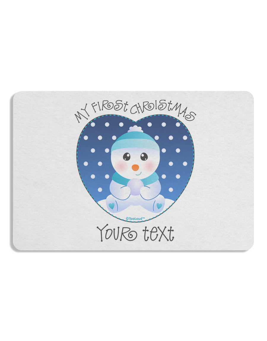 Personalized My First Christmas Snowbaby Blue Placemat Set of 4 Placemats-Placemat-TooLoud-White-Davson Sales