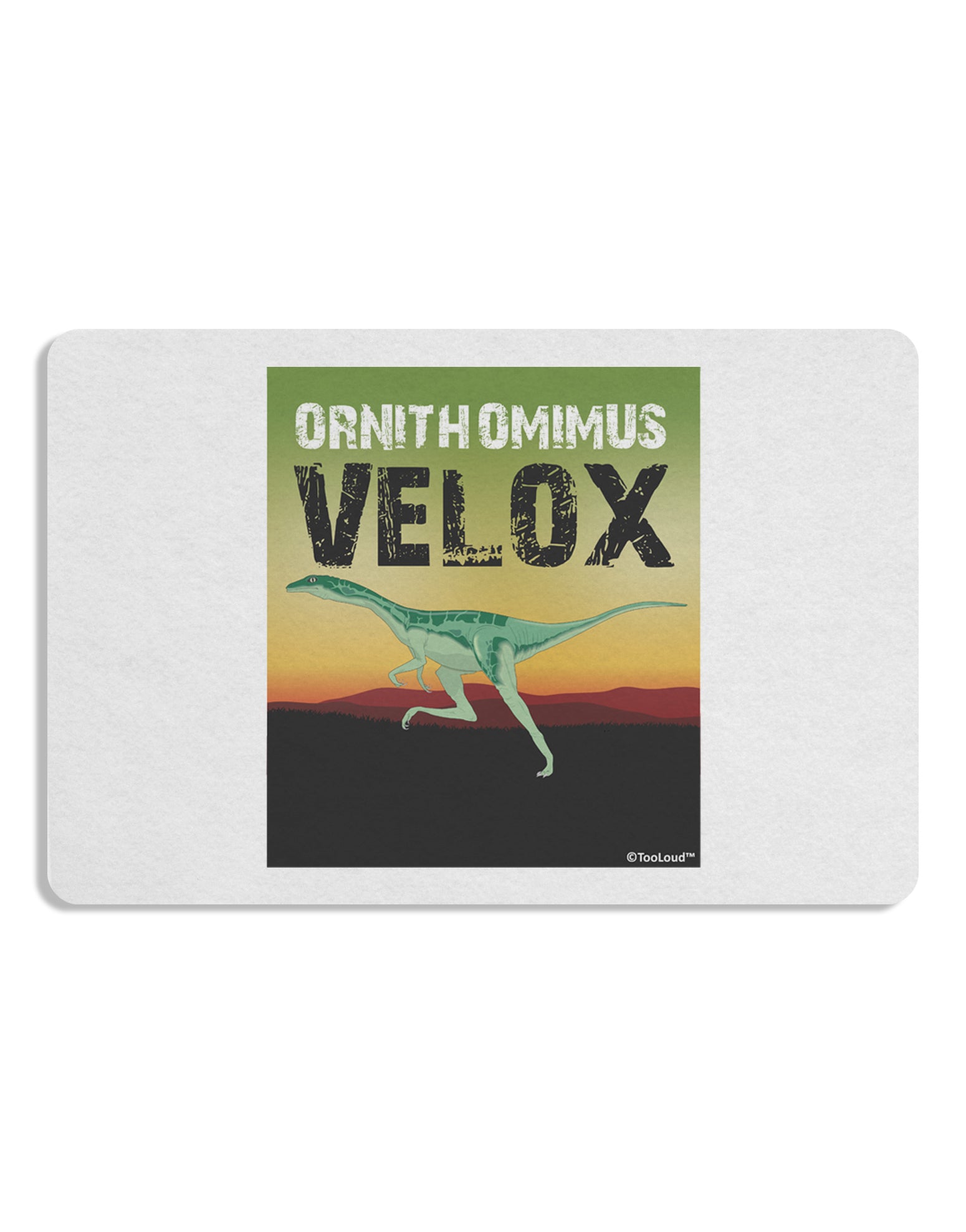 Ornithomimus Velox - With Name Placemat by TooLoud Set of 4 Placemats-Placemat-TooLoud-White-Davson Sales