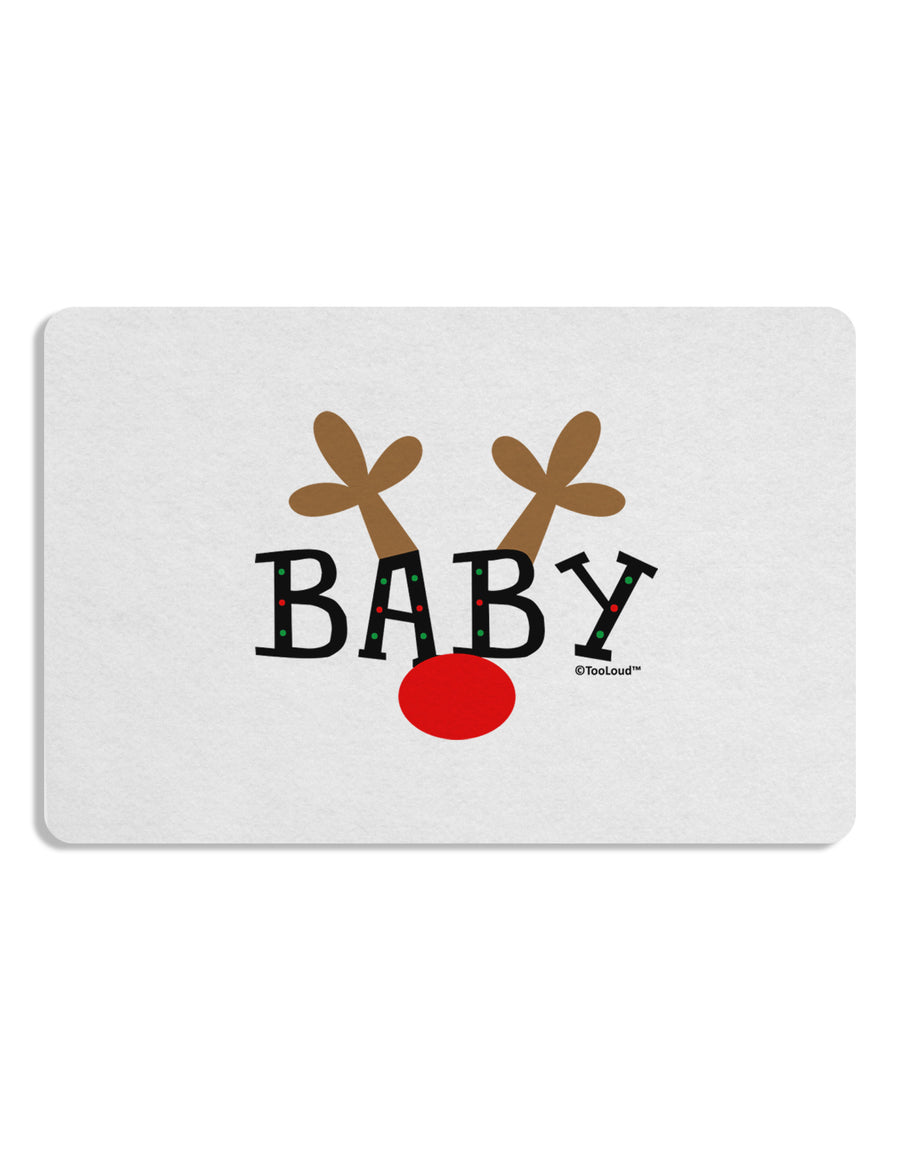 Matching Family Christmas Design - Reindeer - Baby 12 x 18 Placemat by TooLoud Set of 4 Placemats-Placemat-TooLoud-White-Davson Sales