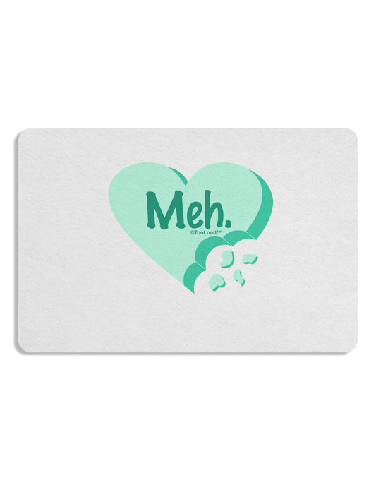 Meh Candy Heart Green - Valentines Day Placemat by TooLoud Set of 4 Placemats-Placemat-TooLoud-White-Davson Sales