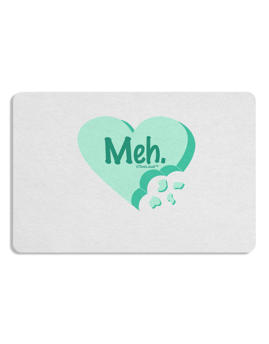 Meh Candy Heart Green - Valentines Day Placemat by TooLoud Set of 4 Placemats-Placemat-TooLoud-White-Davson Sales