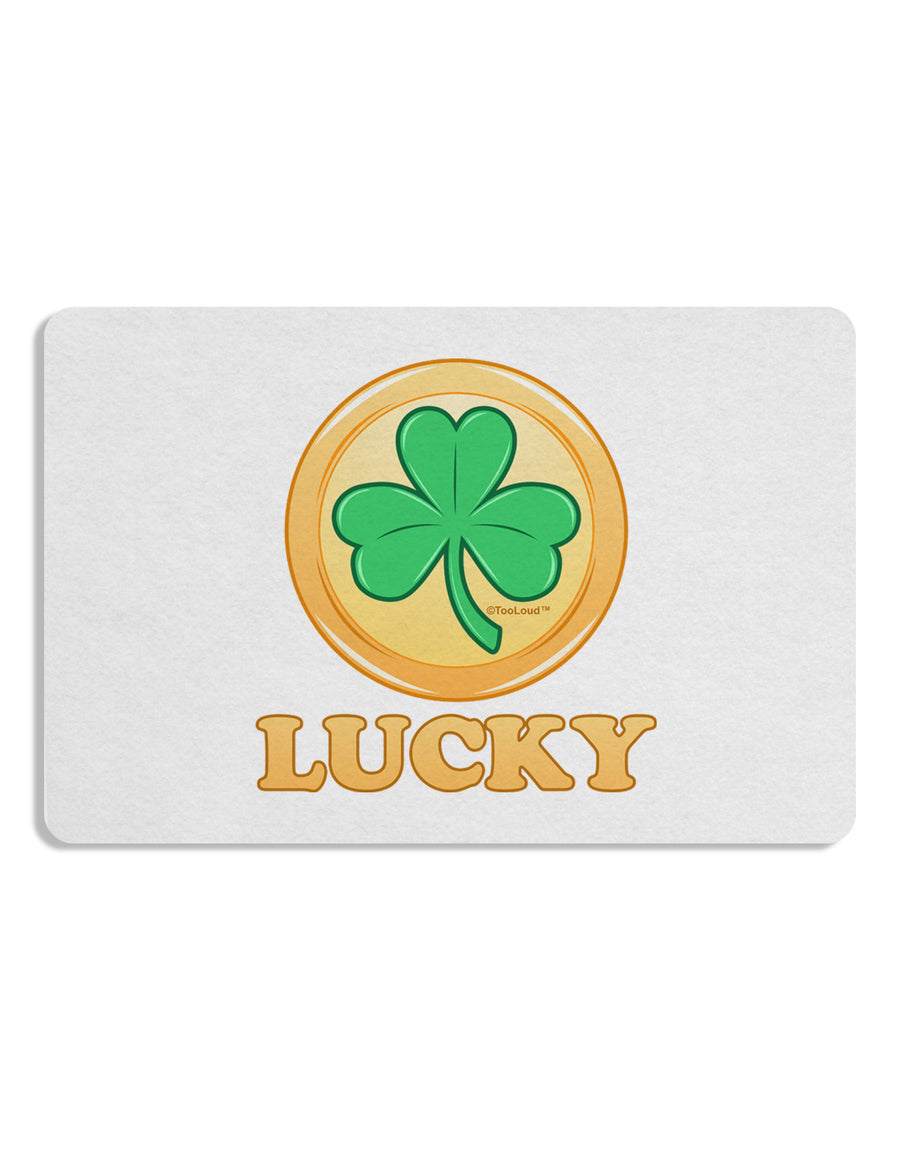 Shamrock Button - Lucky Placemat by TooLoud Set of 4 Placemats-Placemat-TooLoud-White-Davson Sales