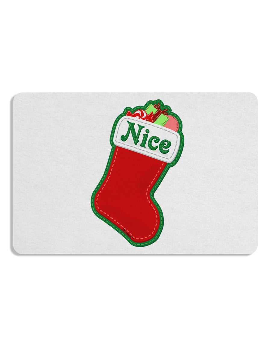 Nice Stocking Cute Christmas 12 x 18 Placemat Set of 4 Placemats-Placemat-TooLoud-White-Davson Sales