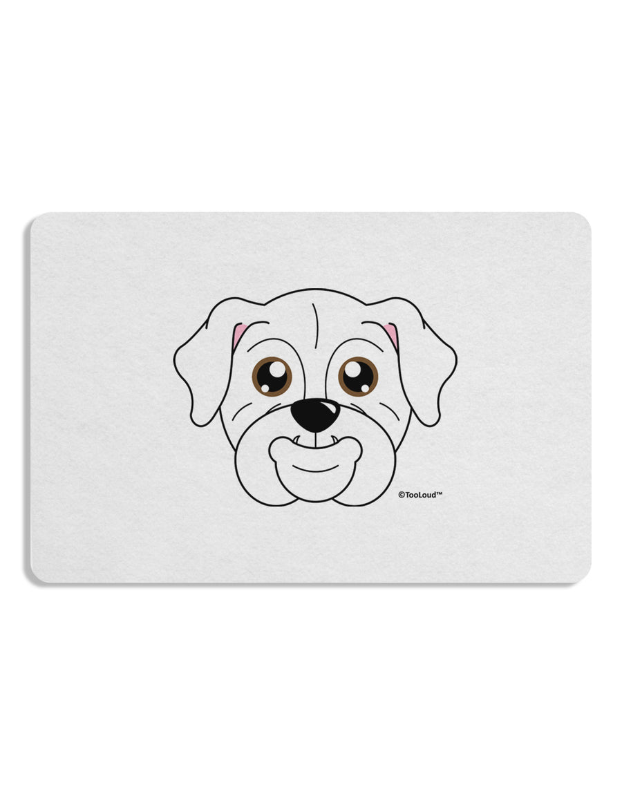 Cute Bulldog - White Placemat by TooLoud Set of 4 Placemats-Placemat-TooLoud-White-Davson Sales