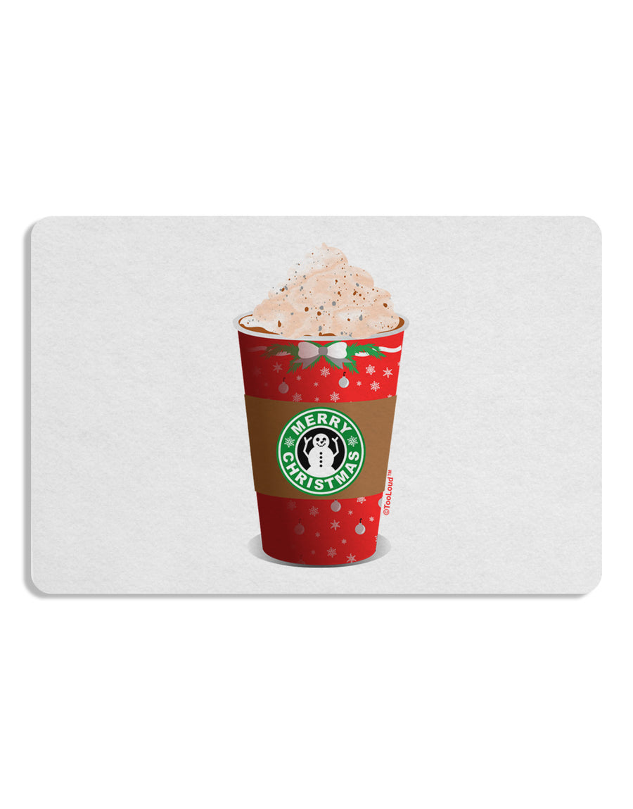 Merry Christmas Latte Cup Placemat Set of 4 Placemats-Placemat-TooLoud-White-Davson Sales