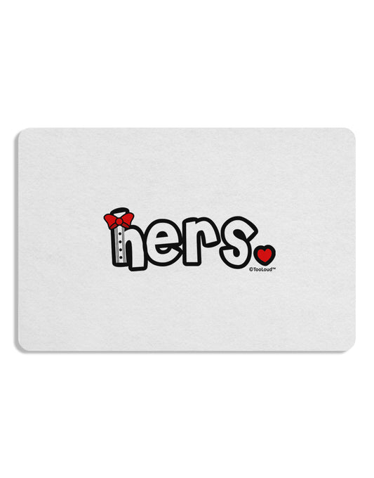 Matching His and Hers Design - Hers - Red Bow Tie Placemat by TooLoud Set of 4 Placemats-Placemat-TooLoud-White-Davson Sales