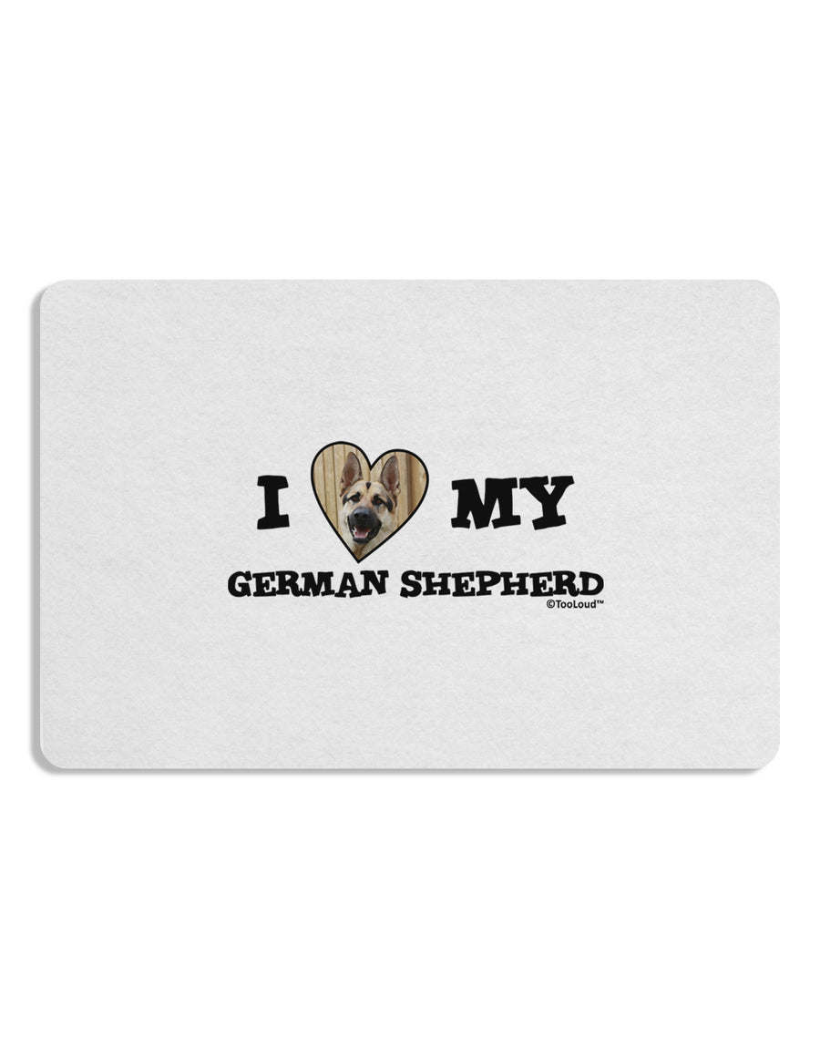 I Heart My German Shepherd Placemat Set of 4 Placemats-Placemat-TooLoud-White-Davson Sales