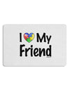 I Heart My Friend - Autism Awareness Placemat by TooLoud Set of 4 Placemats-Placemat-TooLoud-White-Davson Sales