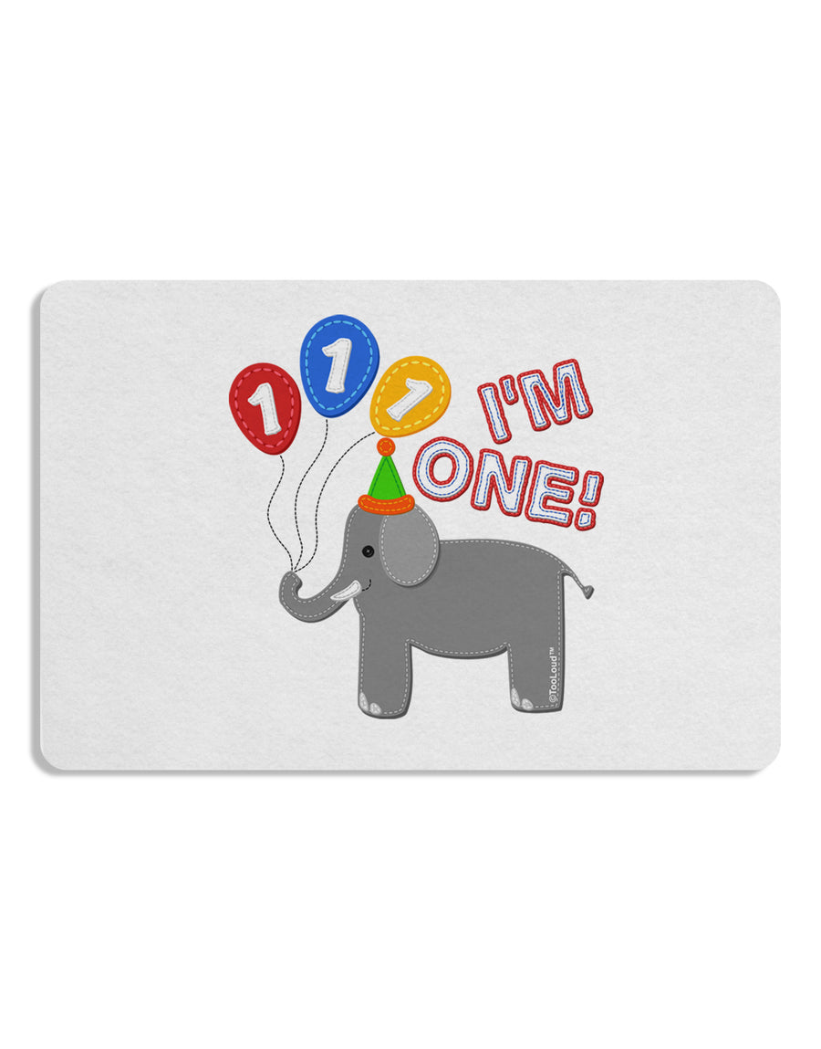 I'm One Cute 1st Birthday Elephant 12 x 18 Placemat Set of 4 Placemats-Placemat-TooLoud-White-Davson Sales