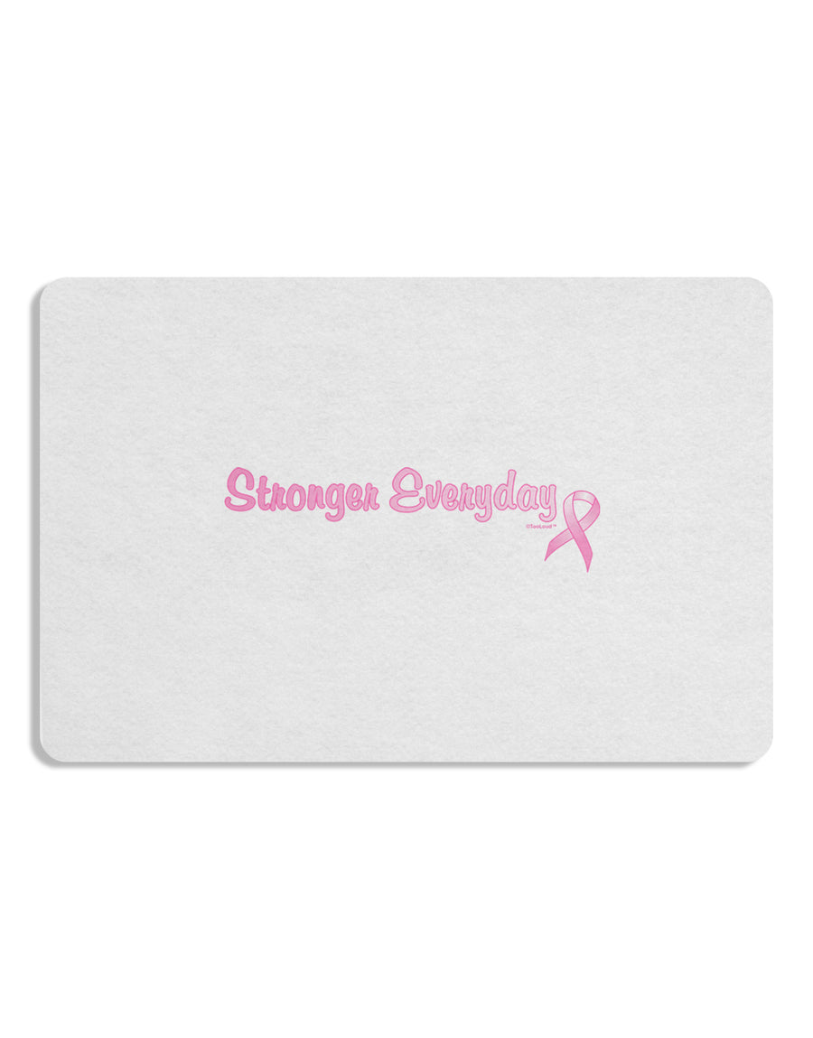 Stronger Everyday Breast Cancer Awareness Ribbon 12 x 18 Placemat Set of 4 Placemats-Placemat-TooLoud-White-Davson Sales