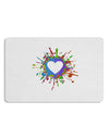 Heart Paint Splatter Placemat Set of 4 Placemats-Placemat-TooLoud-White-Davson Sales