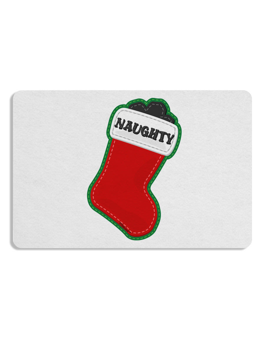 Naughty Coal Cute Christmas Stocking 12 x 18 Placemat Set of 4 Placemats-Placemat-TooLoud-White-Davson Sales