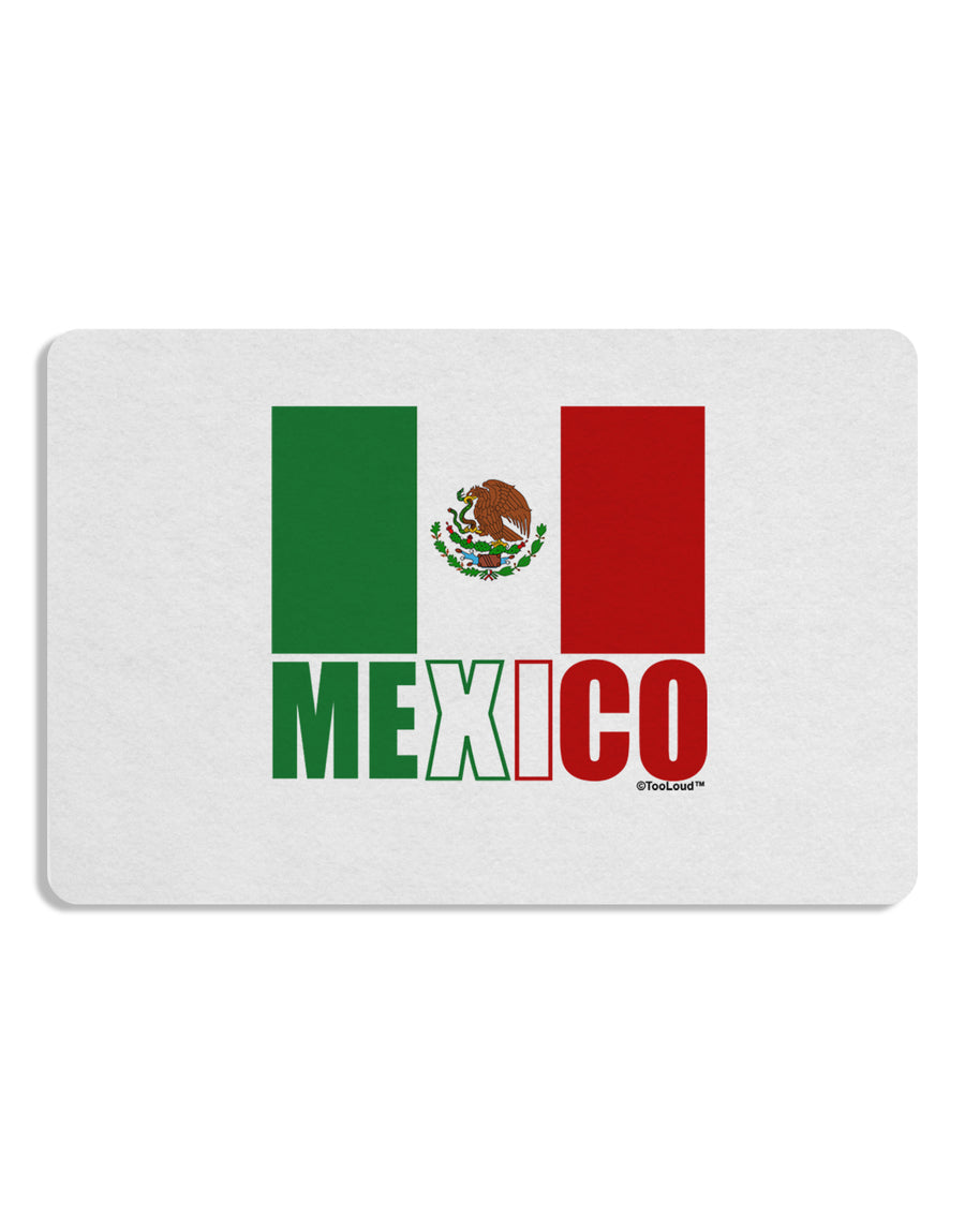 Mexican Flag - Mexico Text Placemat by TooLoud Set of 4 Placemats-Placemat-TooLoud-White-Davson Sales