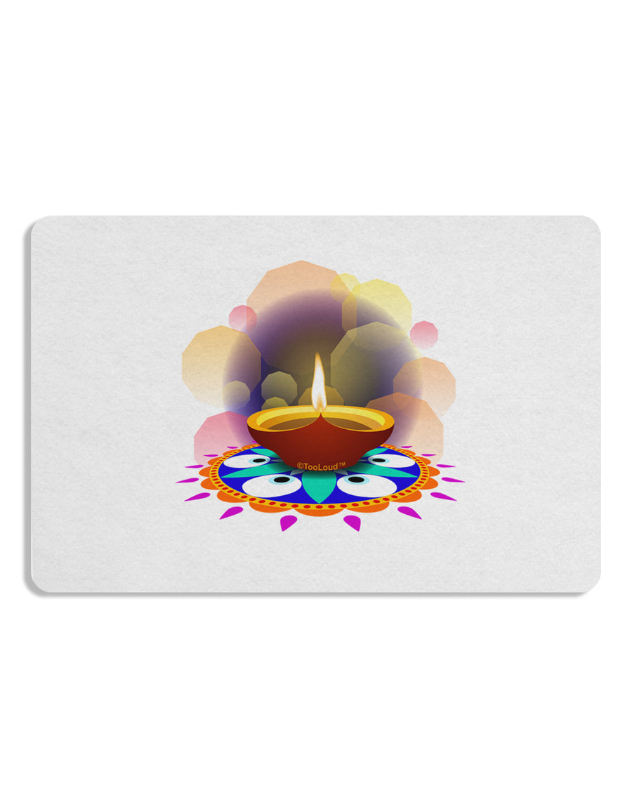 Festive Diya and Rangoli Placemat by TooLoud Set of 4 Placemats-Placemat-TooLoud-White-Davson Sales