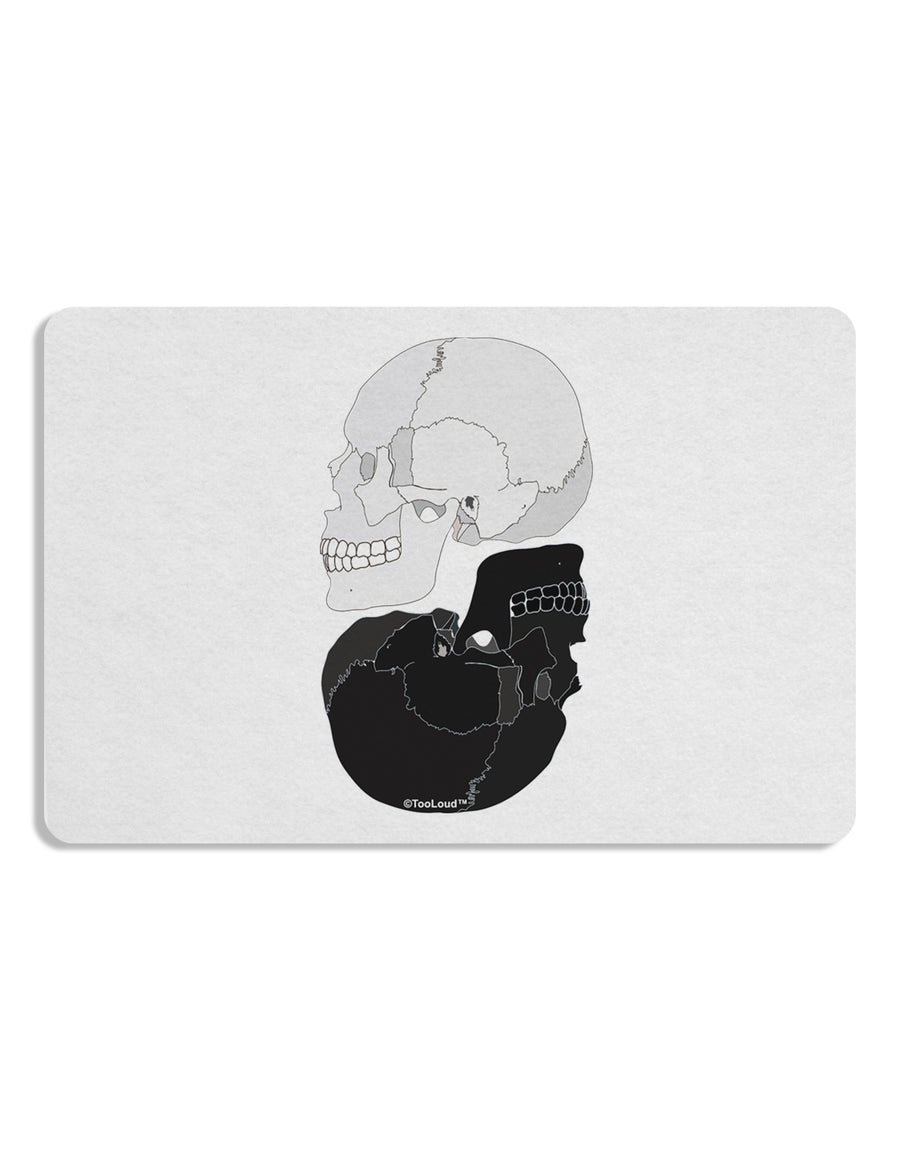 White And Black Inverted Skulls Placemat by TooLoud Set of 4 Placemats-Placemat-TooLoud-White-Davson Sales