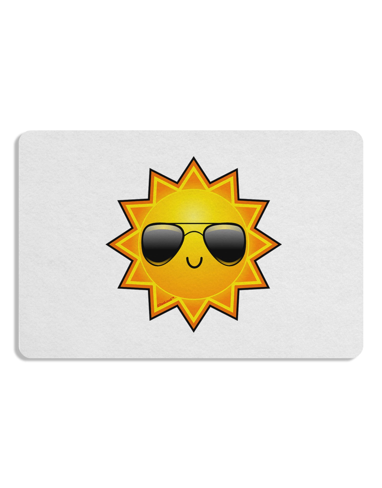 Sun With Sunglasses Placemat by TooLoud Set of 4 Placemats-Placemat-TooLoud-White-Davson Sales