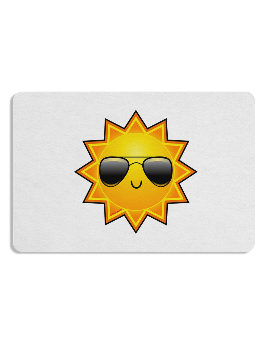 Sun With Sunglasses Placemat by TooLoud Set of 4 Placemats-Placemat-TooLoud-White-Davson Sales