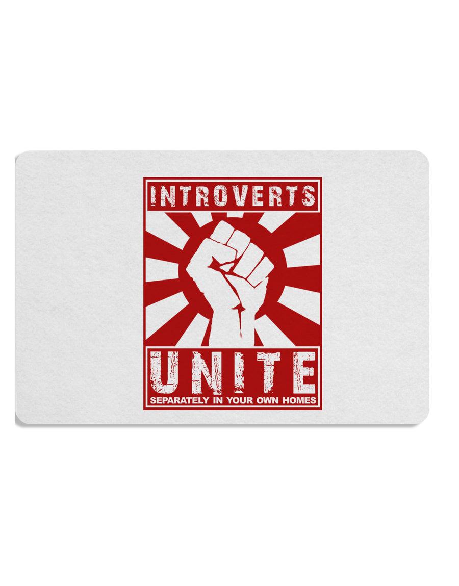 Introverts Unite Funny Placemat by TooLoud Set of 4 Placemats-Placemat-TooLoud-White-Davson Sales