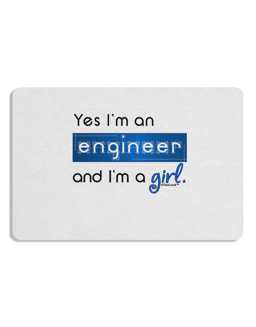 Yes I am a Engineer Girl Placemat Set of 4 Placemats-Placemat-TooLoud-White-Davson Sales