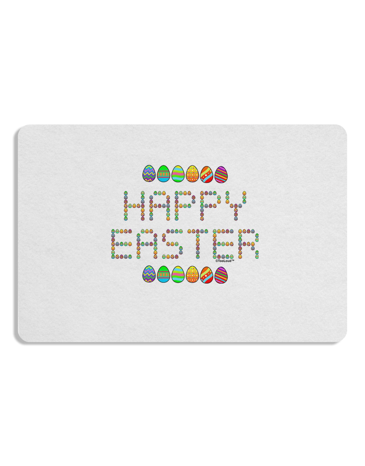 Happy Easter Eggs Placemat Set of 4 Placemats-Placemat-TooLoud-White-Davson Sales