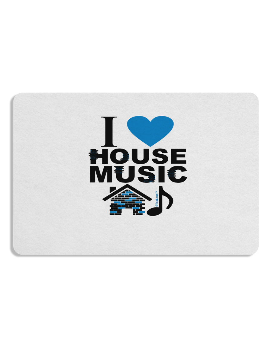 I Love House Blue Placemat Set of 4 Placemats-Placemat-TooLoud-White-Davson Sales