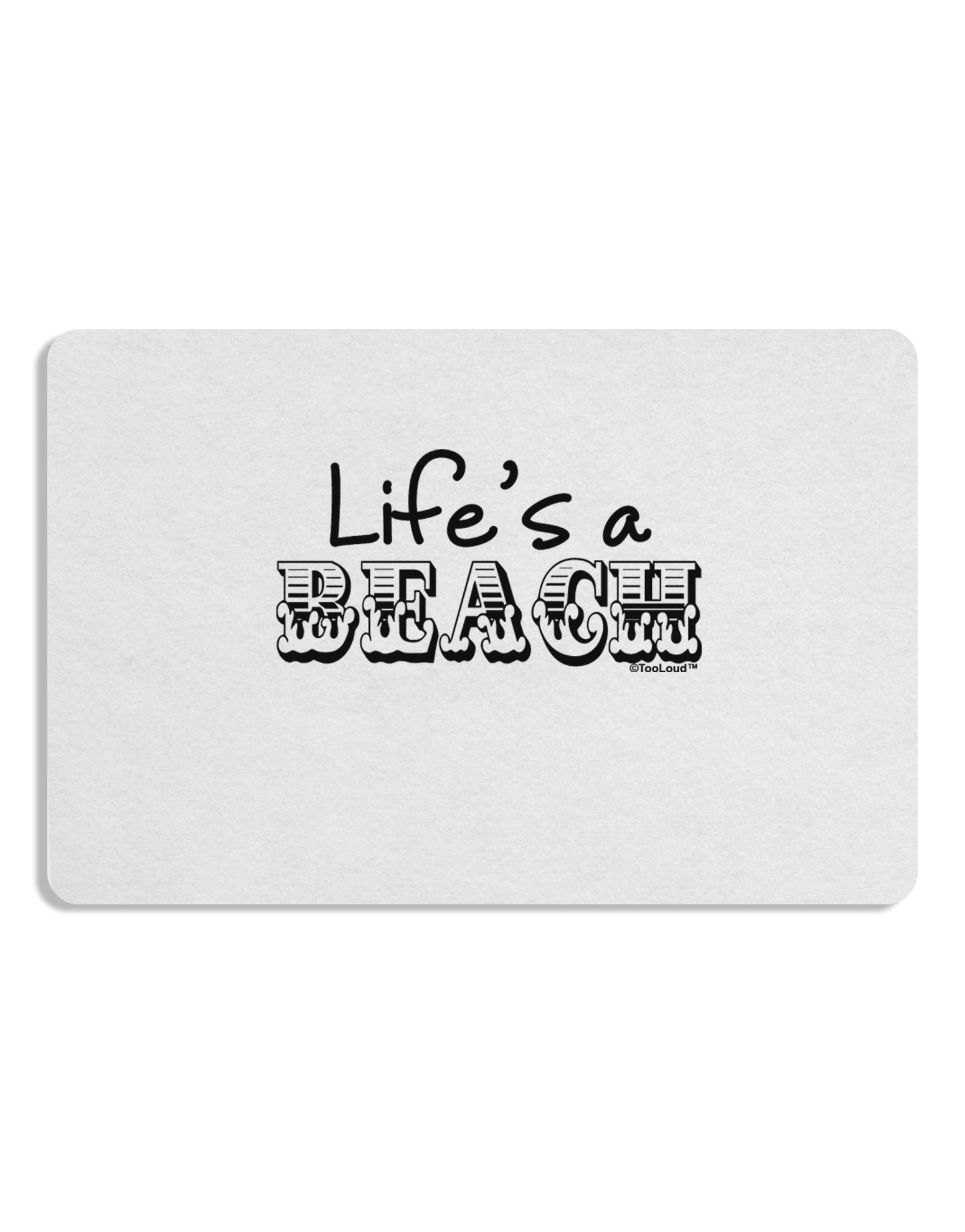 Lifes a Beach Placemat by TooLoud Set of 4 Placemats-Placemat-TooLoud-White-Davson Sales