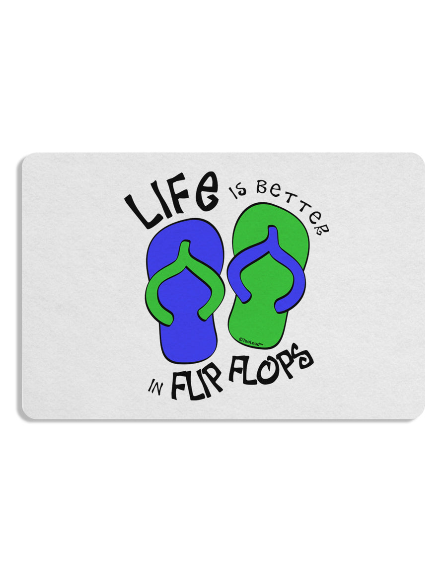 Life is Better in Flip Flops - Blue and Green Placemat Set of 4 Placemats-Placemat-TooLoud-White-Davson Sales