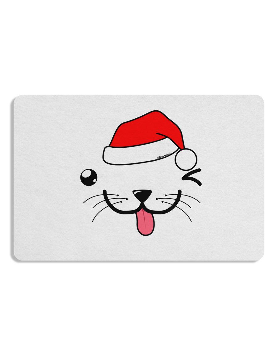 Kyu-T Face Puppino Santa Boy Dog 12 x 18 Placemat Set of 4 Placemats-Placemat-TooLoud-White-Davson Sales